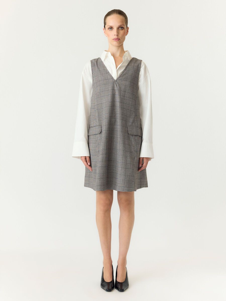 Product tile image YASDAKOTA SL WIDE  SPENCER DRESS, Taupe Gray 26041908_TaupeGray_1329521