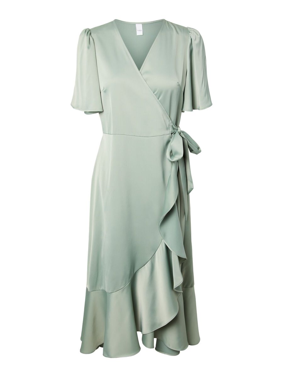 Product carousel image - YASTHEA WRAP DRESS, Green Milieu | 2