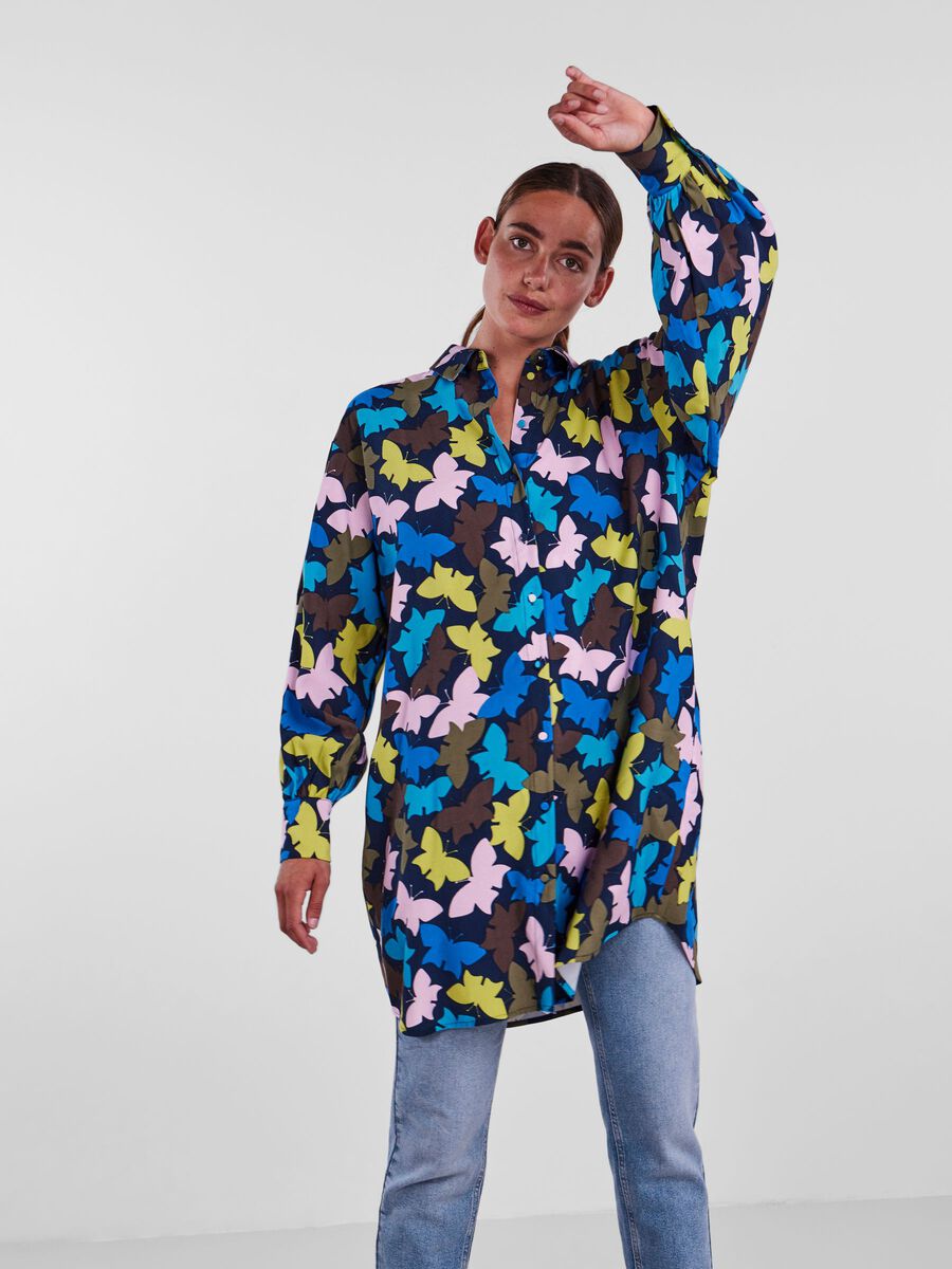 Y.A.S YASBUTTERFLY SHIRT DRESS, Night Sky, highres - 26029578_NightSky_1009446_003.jpg