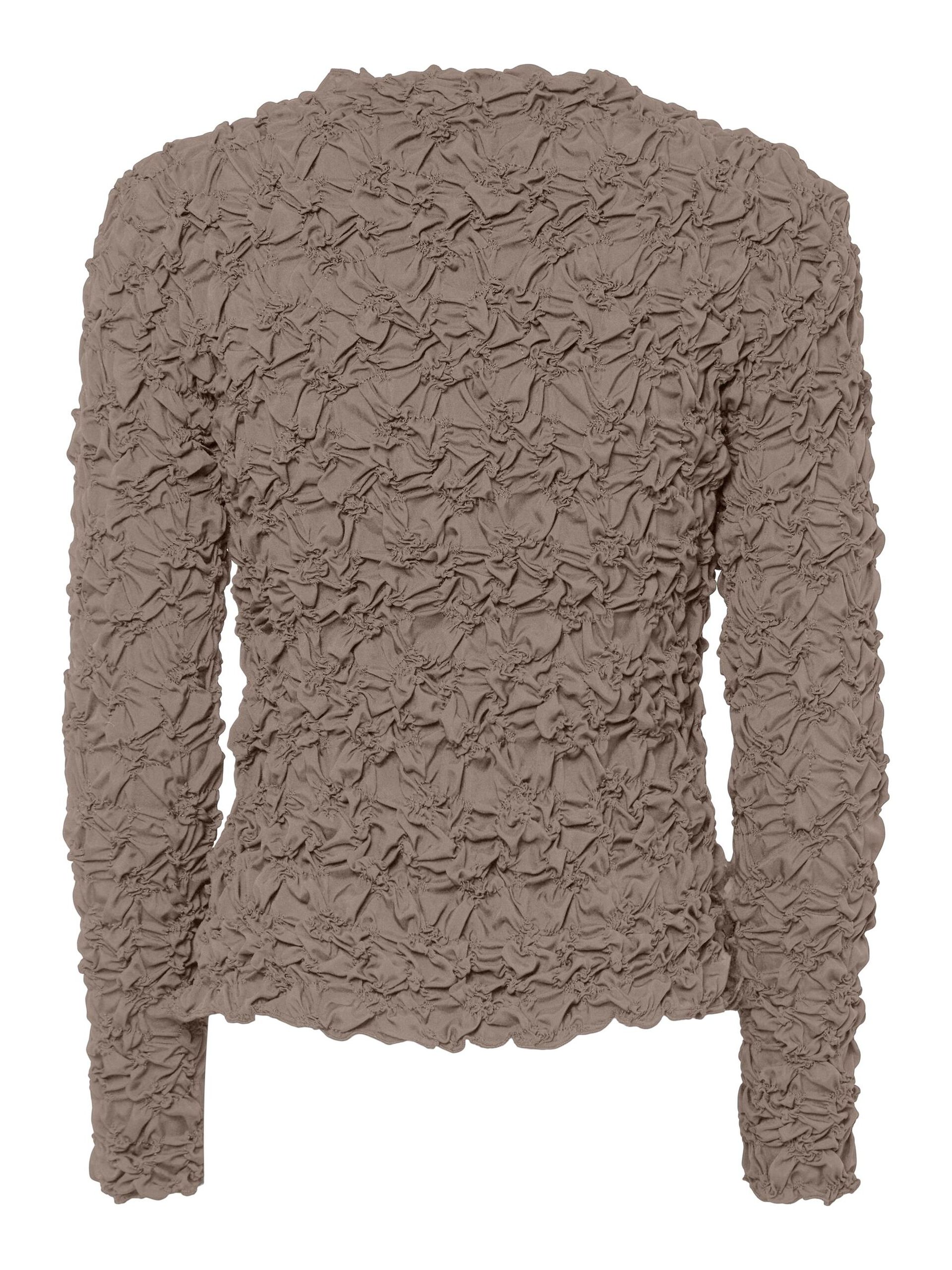 Carousel image - YASMERA LONG SLEEVED TOP, Taupe Gray | 6