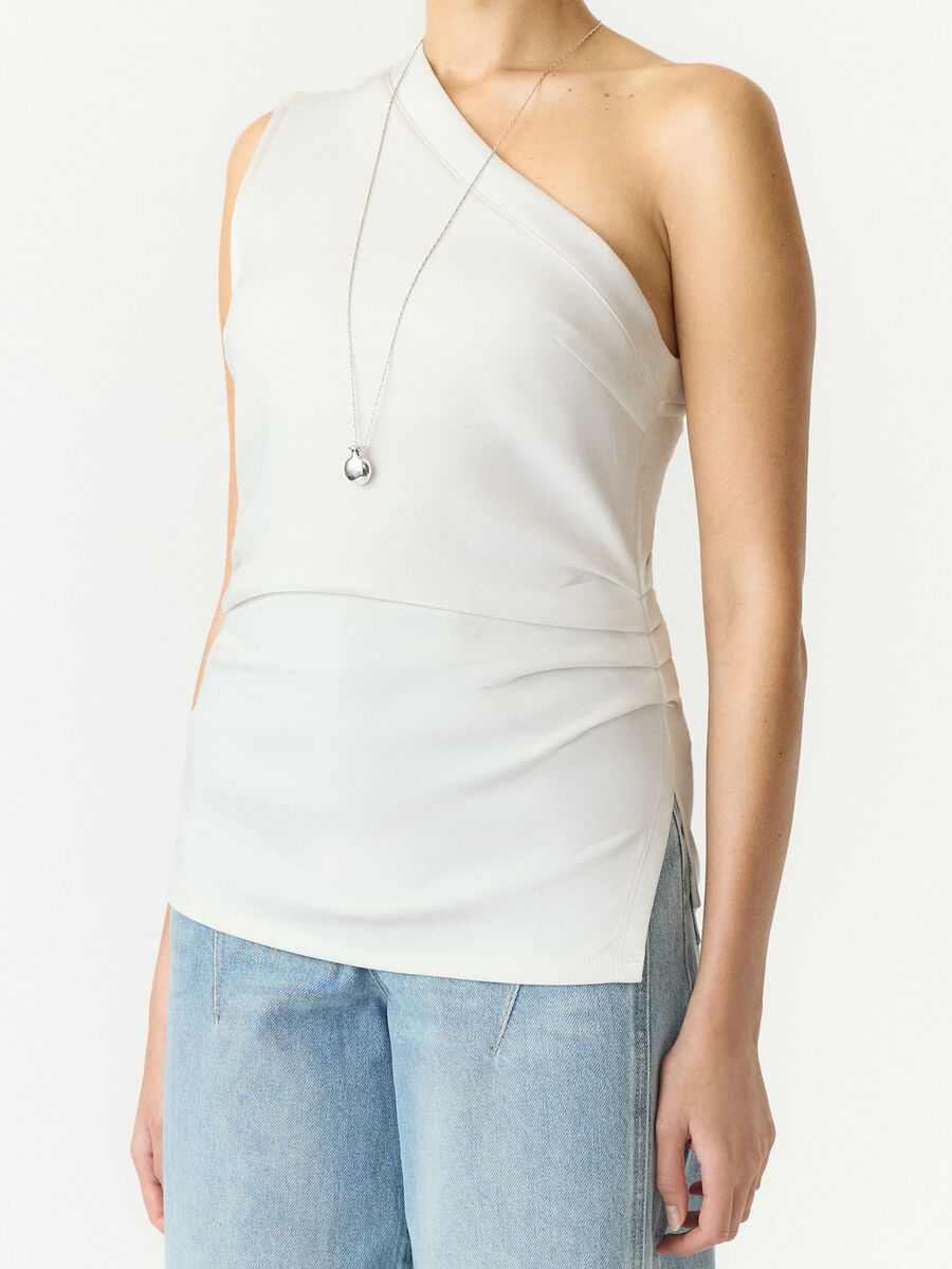 Carousel image 3 YASVENICE ONE-SHOULDER TOP, Star White