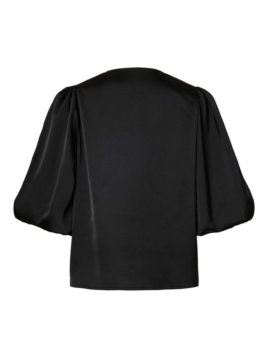 Carousel image - YASPELLA V-HALS TOP, Black | 2