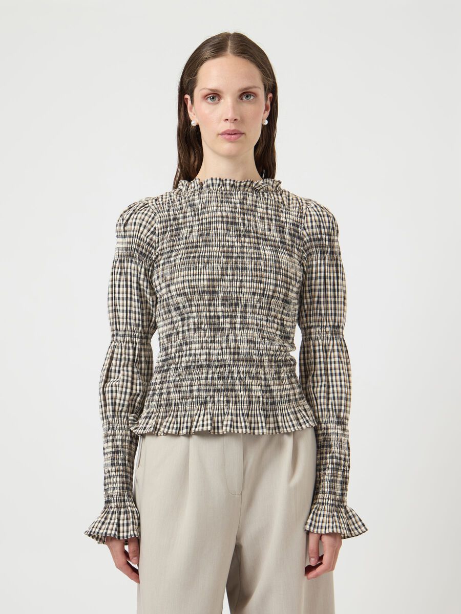 Product carousel image - YASCHEMMA SMOCK BLOUSE, Eggnog | 1