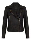 YAS MATTE LEATHER BIKER JACKET, Black, highres - 26018971_Black_001.jpg