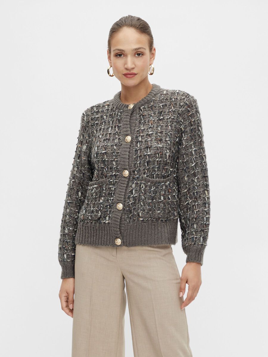 Y.A.S YASEPICA KNITTED CARDIGAN, Vetiver, highres - 26025154_Vetiver_892236_003.jpg