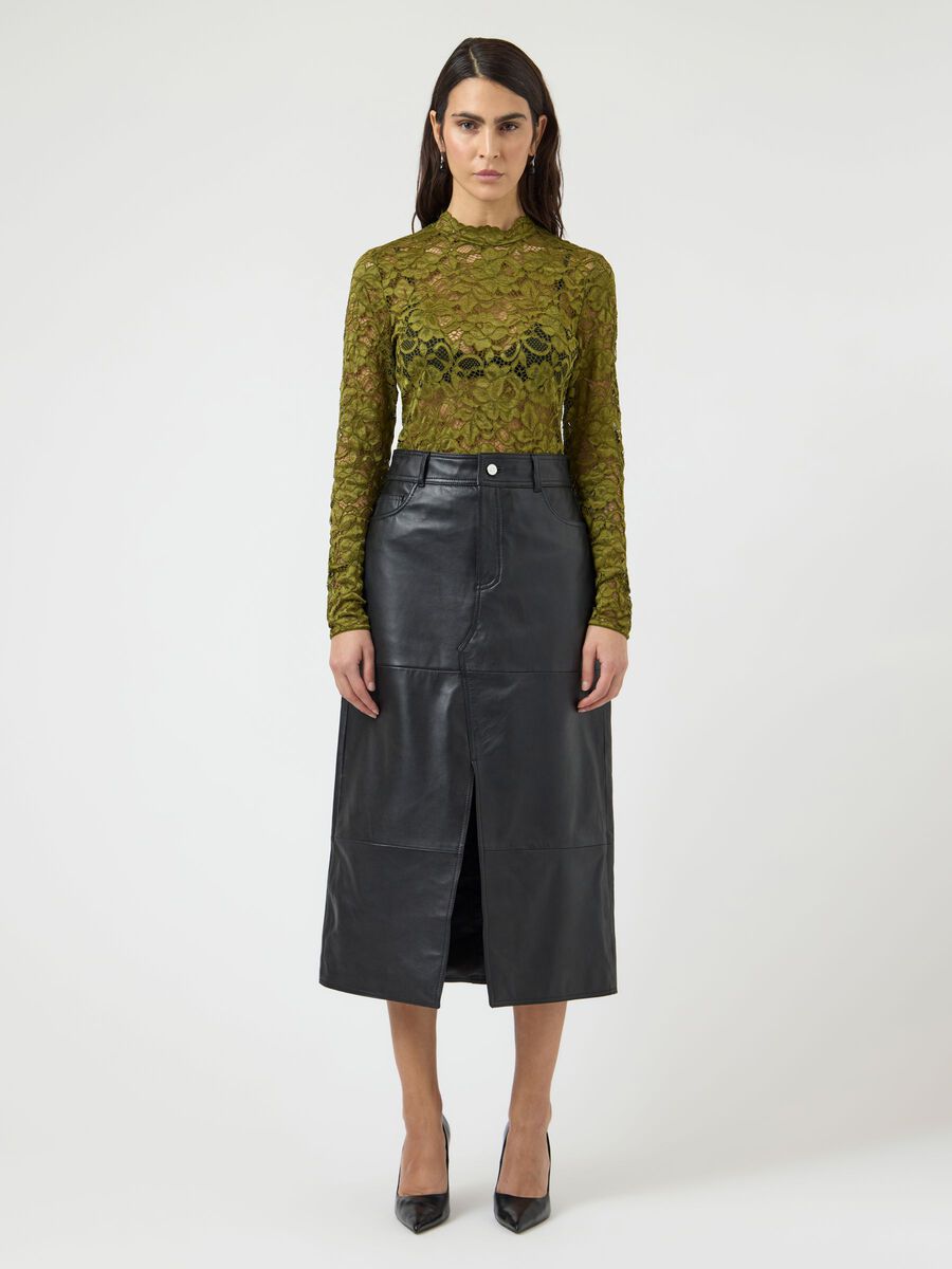 Carousel image - YASLACEY LACE LONG SLEEVED TOP, Cardamom Seed | 4