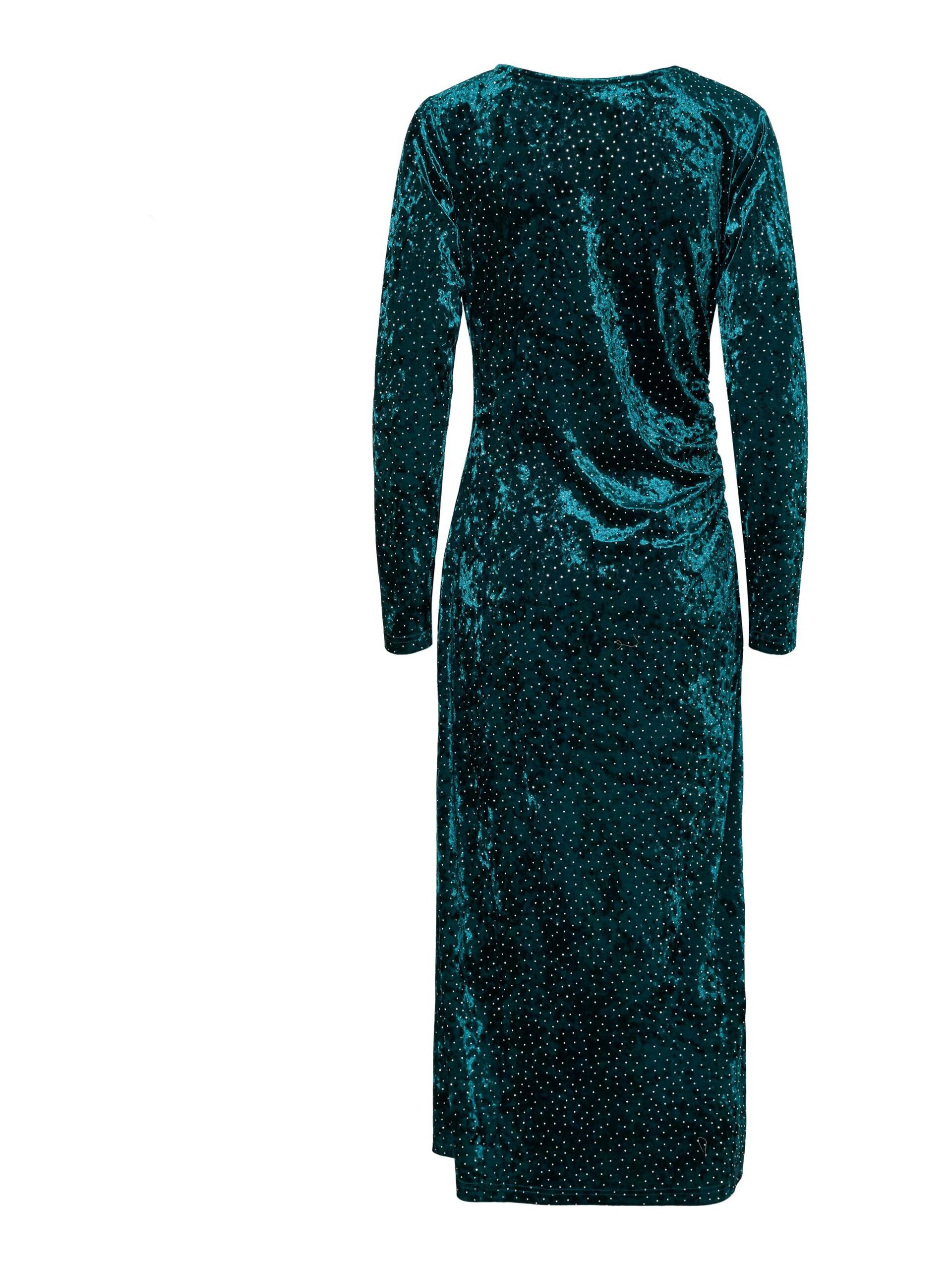 Carousel image - YASTILLIA FLUWEEL MAXI-JURK, Ponderosa Pine | 7
