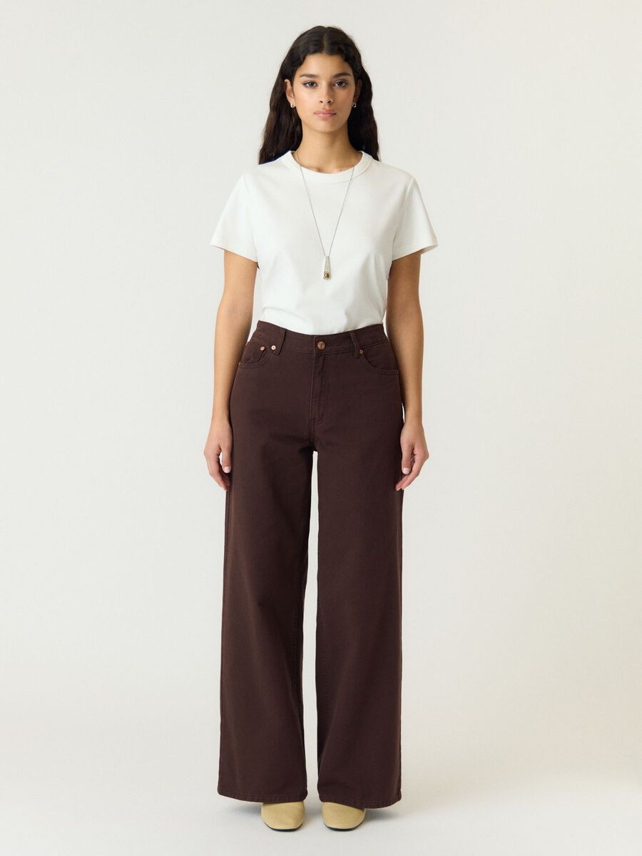 Product carousel image - YASELSIE MW PLOOI WIDE FIT JEANS, Coffee Bean | 1