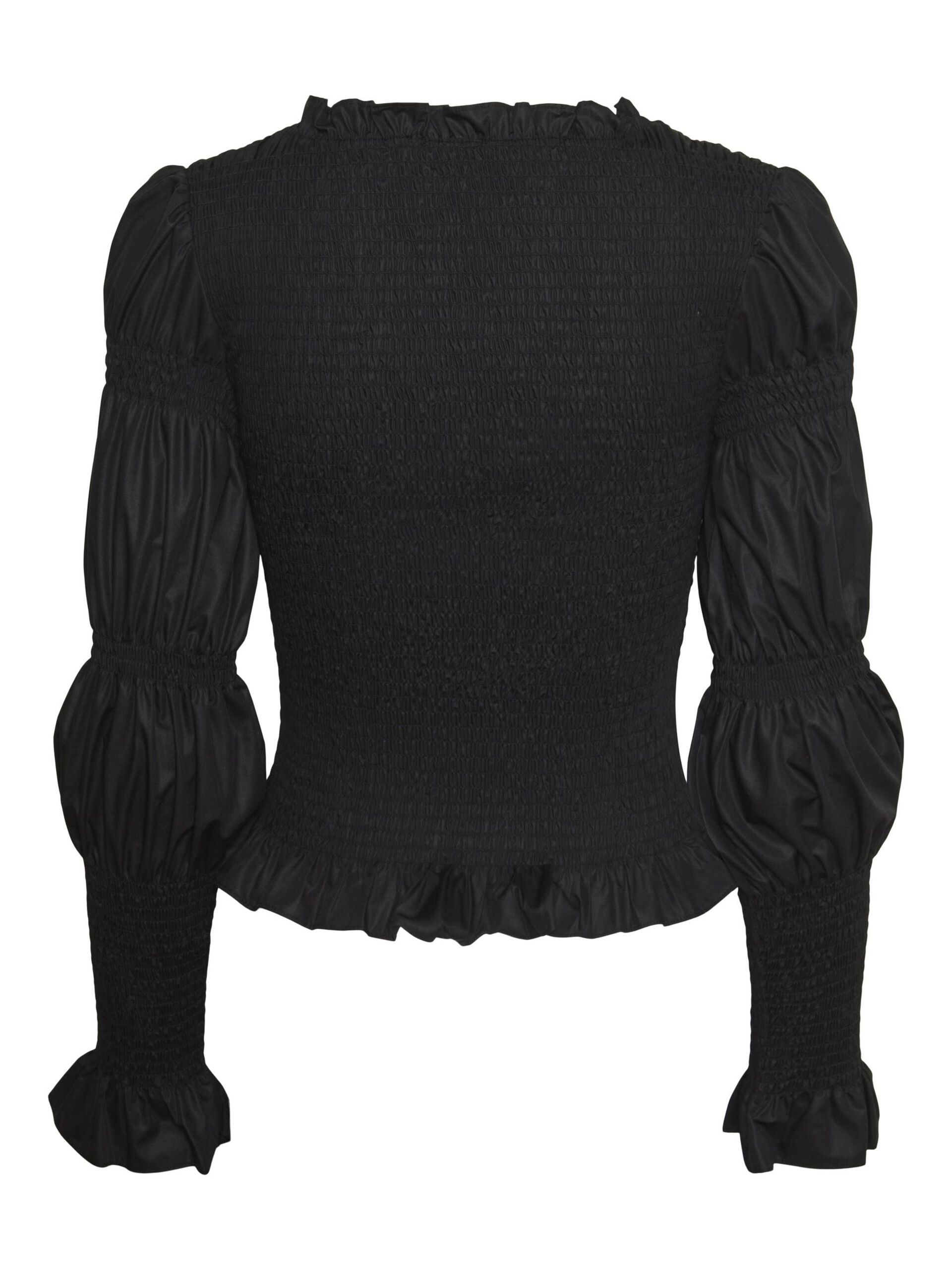 Carousel image - YASCHEMMA SMOCK-BLUSE, Black | 6