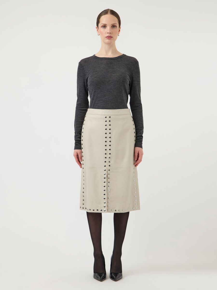 Product carousel image - YASJUNIPER MW SKINN-MIDISKJ&Oslash;RT, Fog | 1