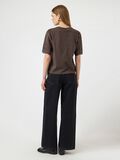 Product image thumbnail - YASLEX BRODERIE ANGLAIS T-SHIRT, Chocolate Brown | 2