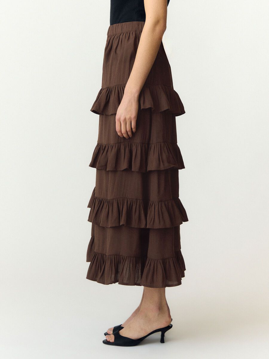 Carousel image - YASWIMA HW  MAXI SKIRT, Coffee Bean | 3