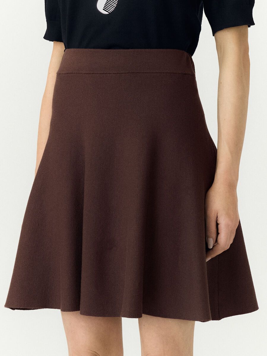 Carousel image 3 YASFONNY MINI SKIRT, Chocolate Brown