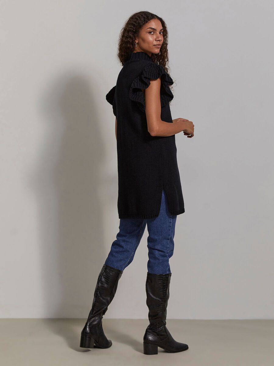 Y.A.S YASMEGGY KNITTED VEST, Black, highres - 26025807_Black_004.jpg