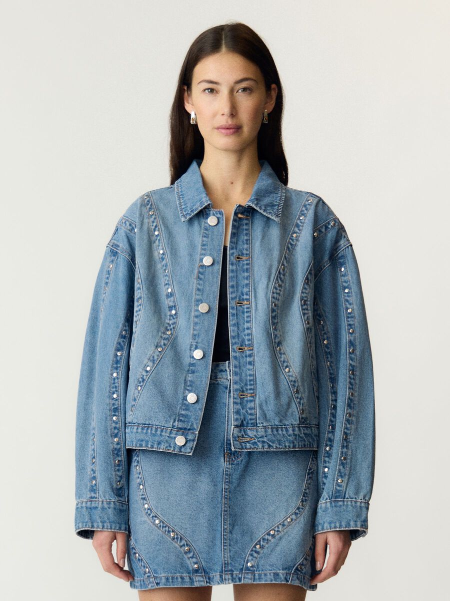 Product carousel image - YASCLIO NIT JEANSJACKA, Medium Blue Denim | 1