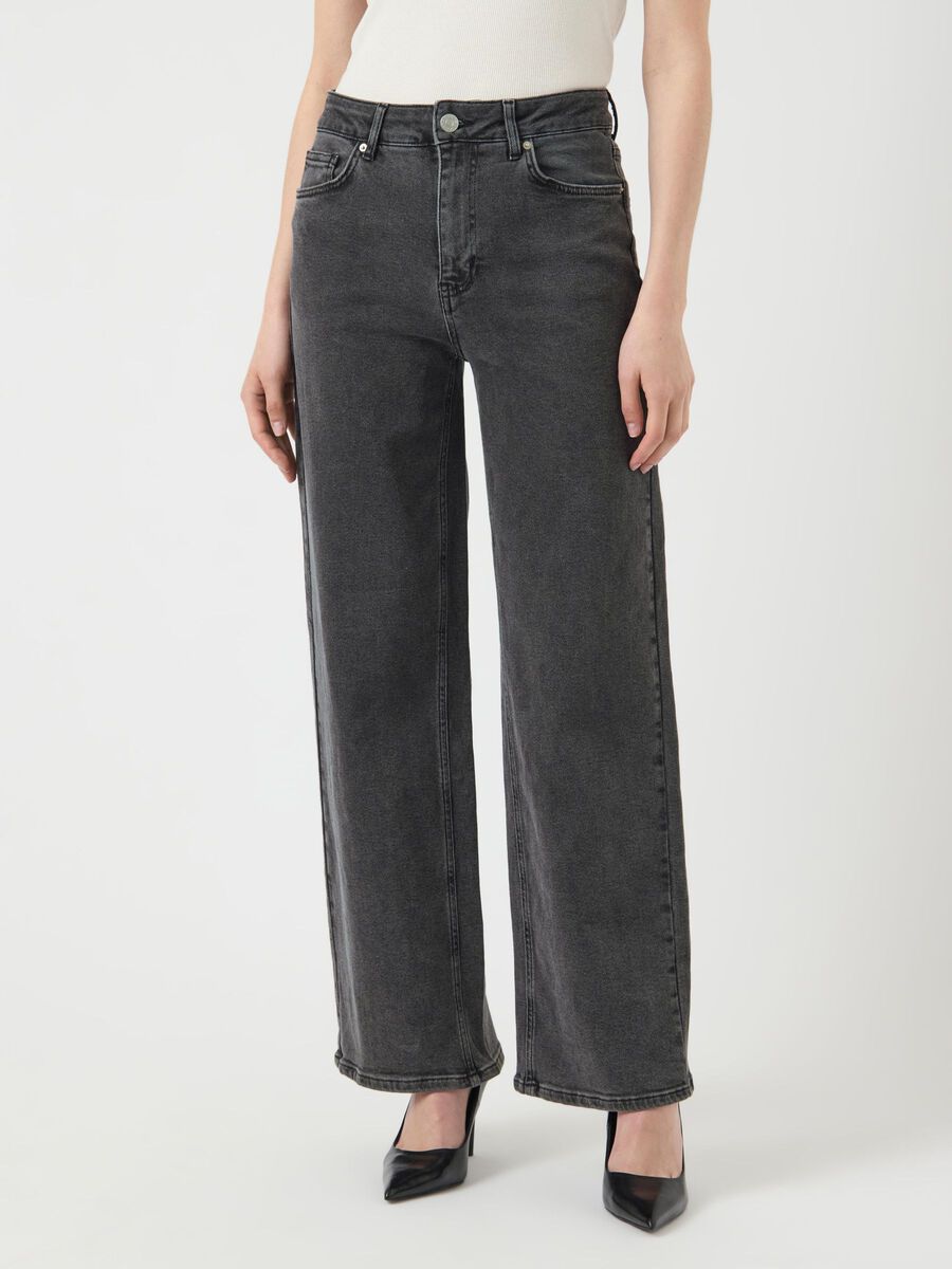 Carousel image - YASROSIE HW SUORALAHKEISET FARKUT, Dark Grey Denim | 1
