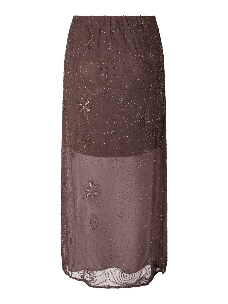 Carousel image - YASNURA MESH HW MAXI ROK, Peyote | 7