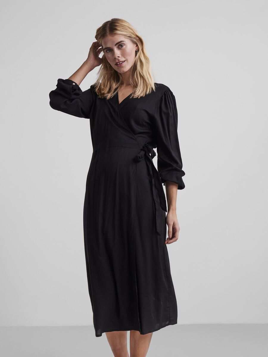 Y.A.S YASMELINA WRAP DRESS, Black, highres - 26026250_Black_003.jpg