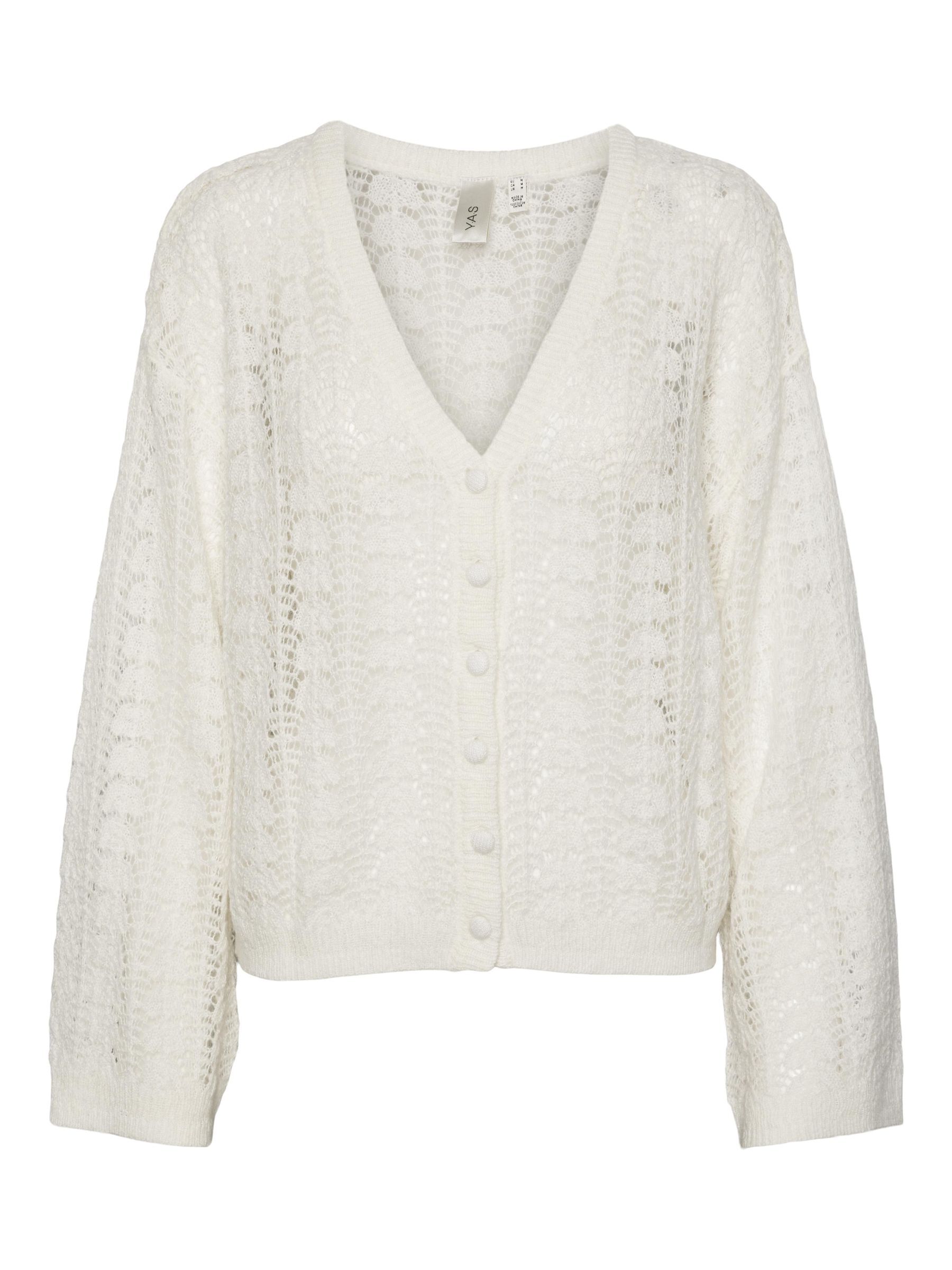 Knit cardigan white best sale