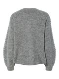 Product image thumbnail - YASOLLY STRIKKET CARDIGAN, Medium Grey Melange | 2