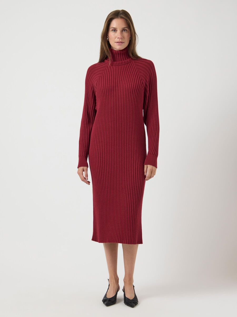 YAS YASMAVI KNITTED DRESS, Tibetan Red, highres - 26028660_TibetanRed_003.jpg