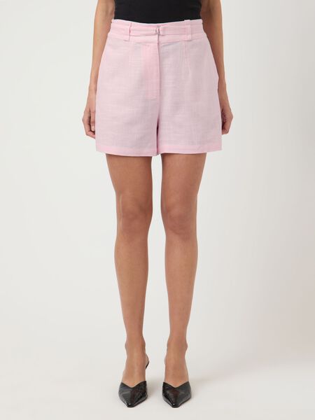 YAS YASAGANA HW LEINENMIX SHORTS, Pink Lady, highres - 26040332_PinkLady_003.jpg