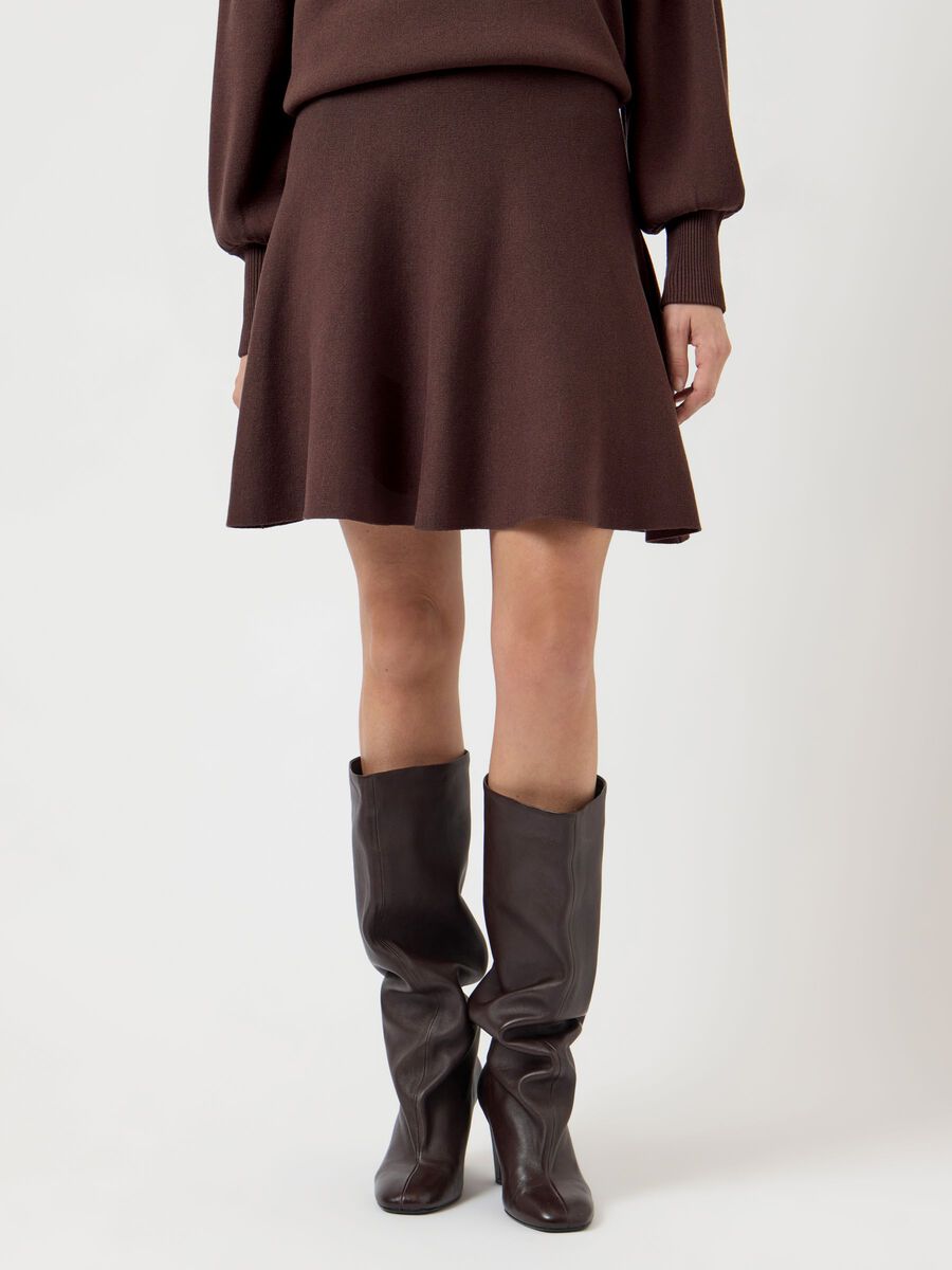 Product carousel image - SPÓDNICA MINI, Chocolate Brown | 1
