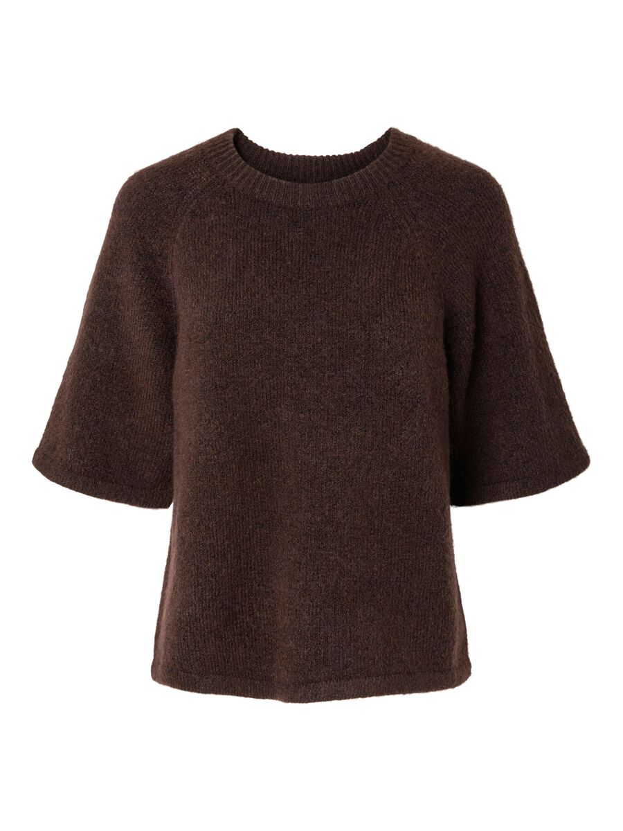 Product carousel image - YASANNE  KNITTED TOP, Chocolate Brown | 2