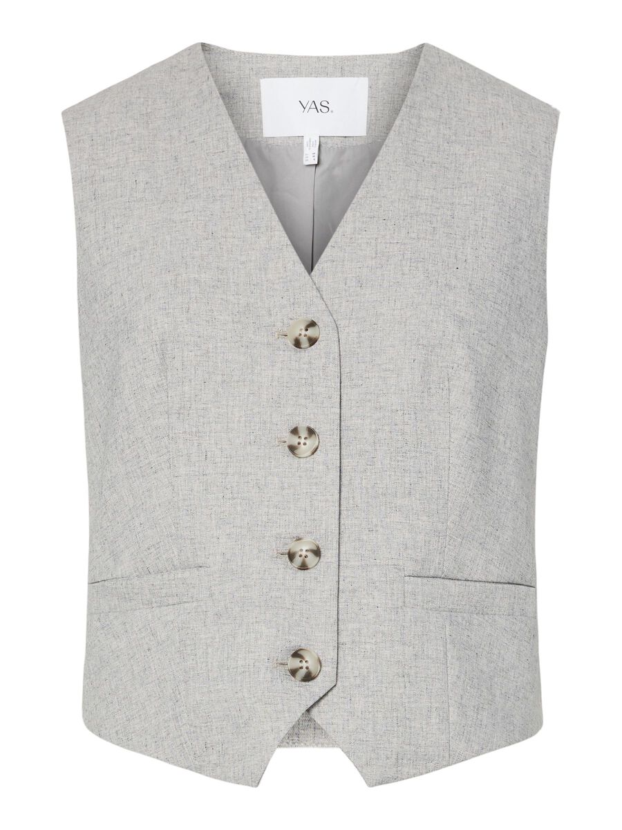 Carousel image - YASRIU CLASSIC  WAISTCOAT, Light Grey Melange | 5