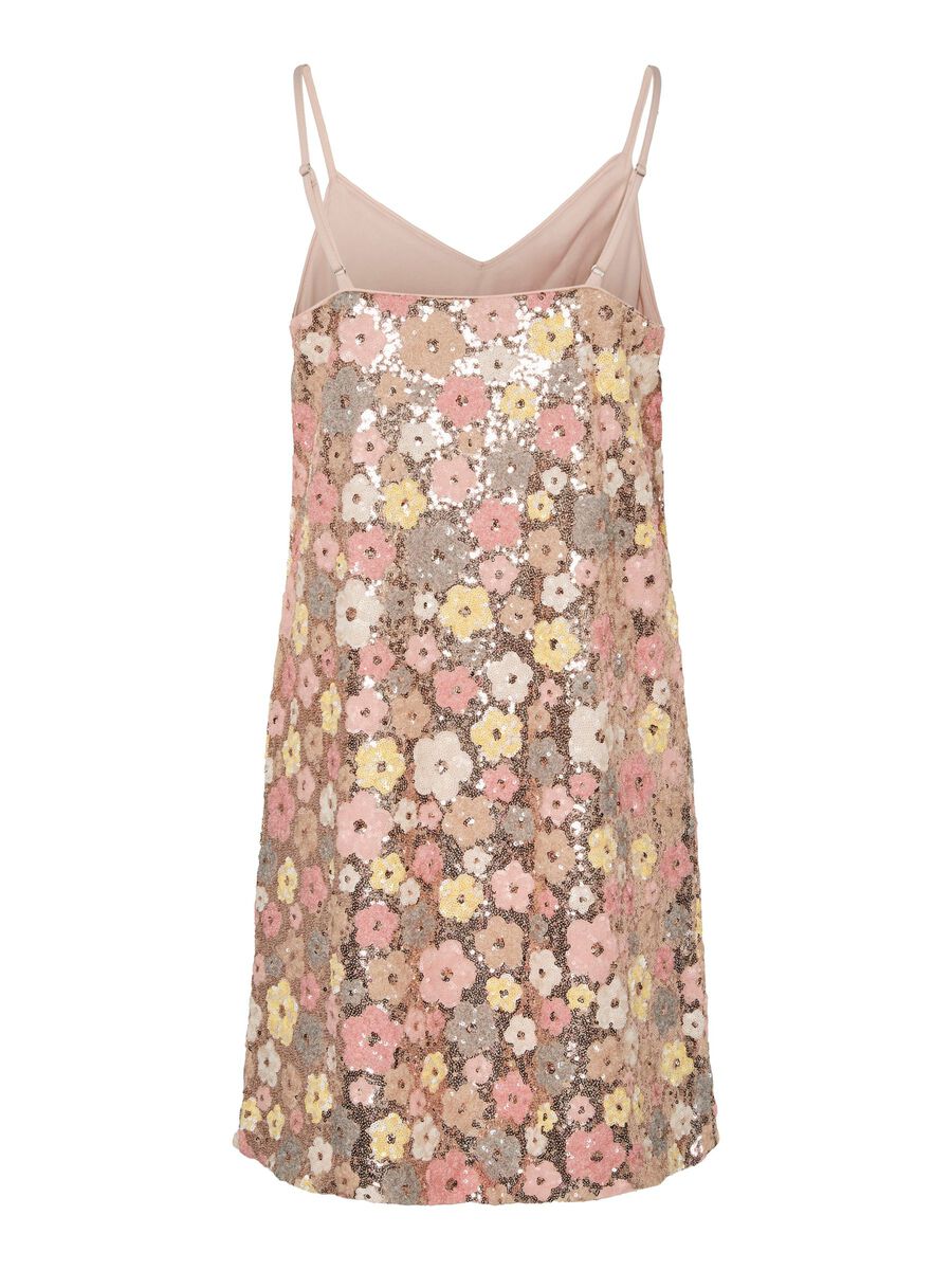 Carousel image - YASLALEA STRAP SEQUIN SHORT DRESS, French Vanilla | 6