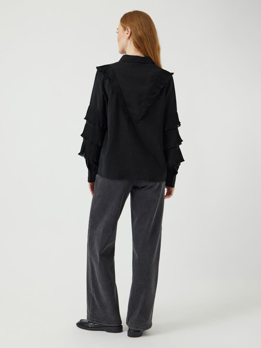 YAS YASVEGO TIE NECK SHIRT, Black, highres - 26036676_Black_004.jpg