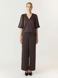 Product image thumbnail 4 YASPELLA HW  WIDE-LEG TROUSERS, Chocolate Brown
