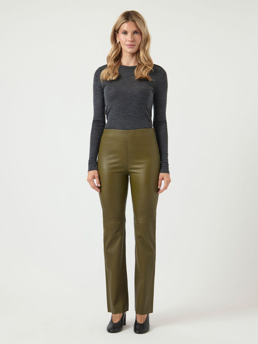 Product carousel image - YASZELLU LÆDERBUKSER, Dark Olive | 1