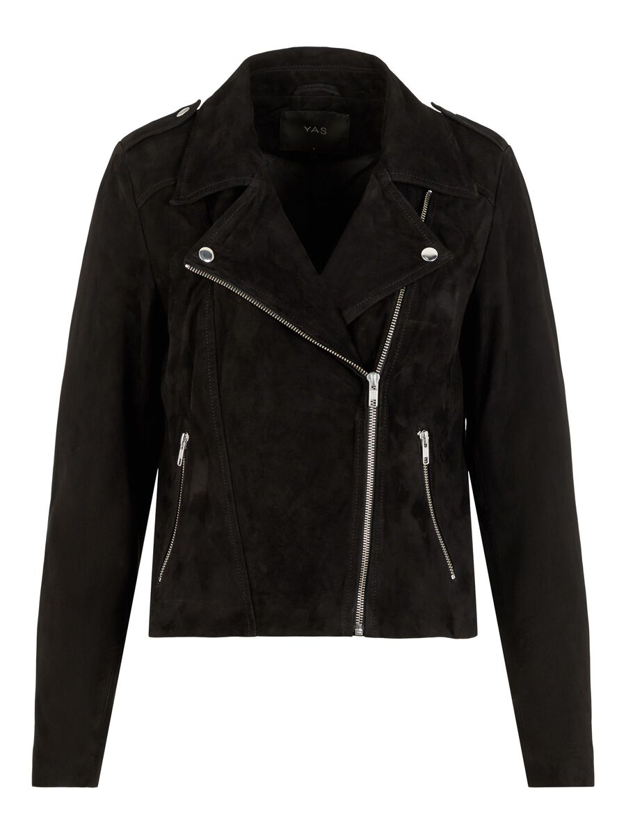 YAS YASFULIA WILDLEDER BIKERJACKE, Black, highres - 26018161_Black_001.jpg