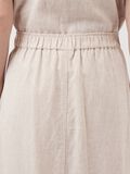 Product image thumbnail - YASUSUMA HW LINEN BLEND MAXI SKIRT, White Pepper | 3