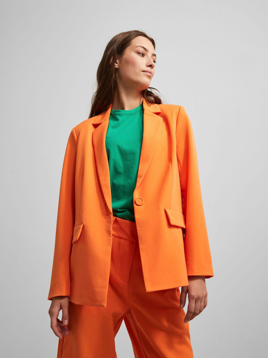 YAS YASMALABO BLAZER, Vibrant Orange, highres - 26027078_VibrantOrange_003.jpg