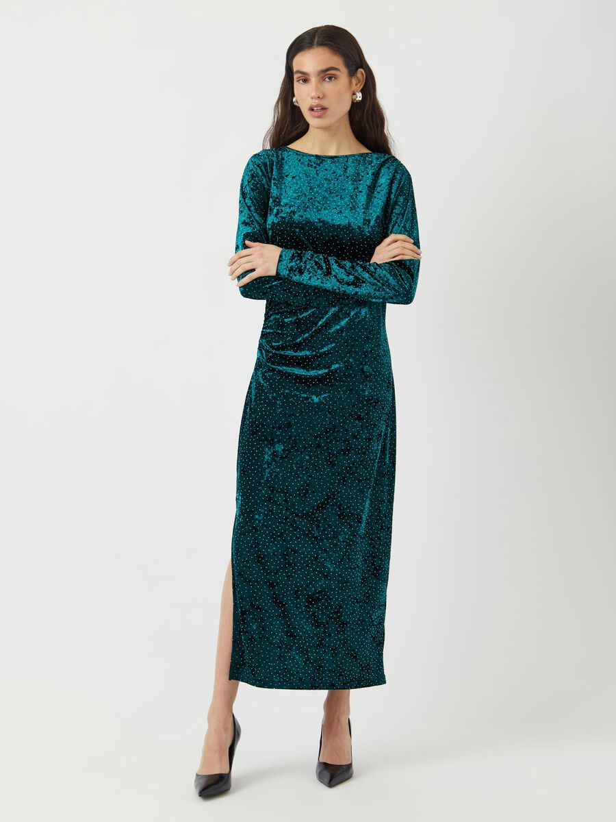 Product carousel image - YASTILLIA FLUWEEL MAXI-JURK, Ponderosa Pine | 1