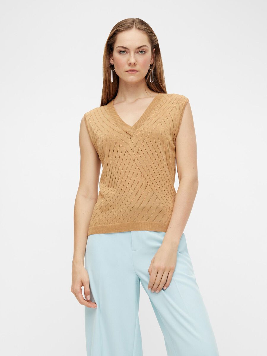 Y.A.S YASELSO TOP EN MAILLE, Tan, highres - 26022968_Tan_003.jpg