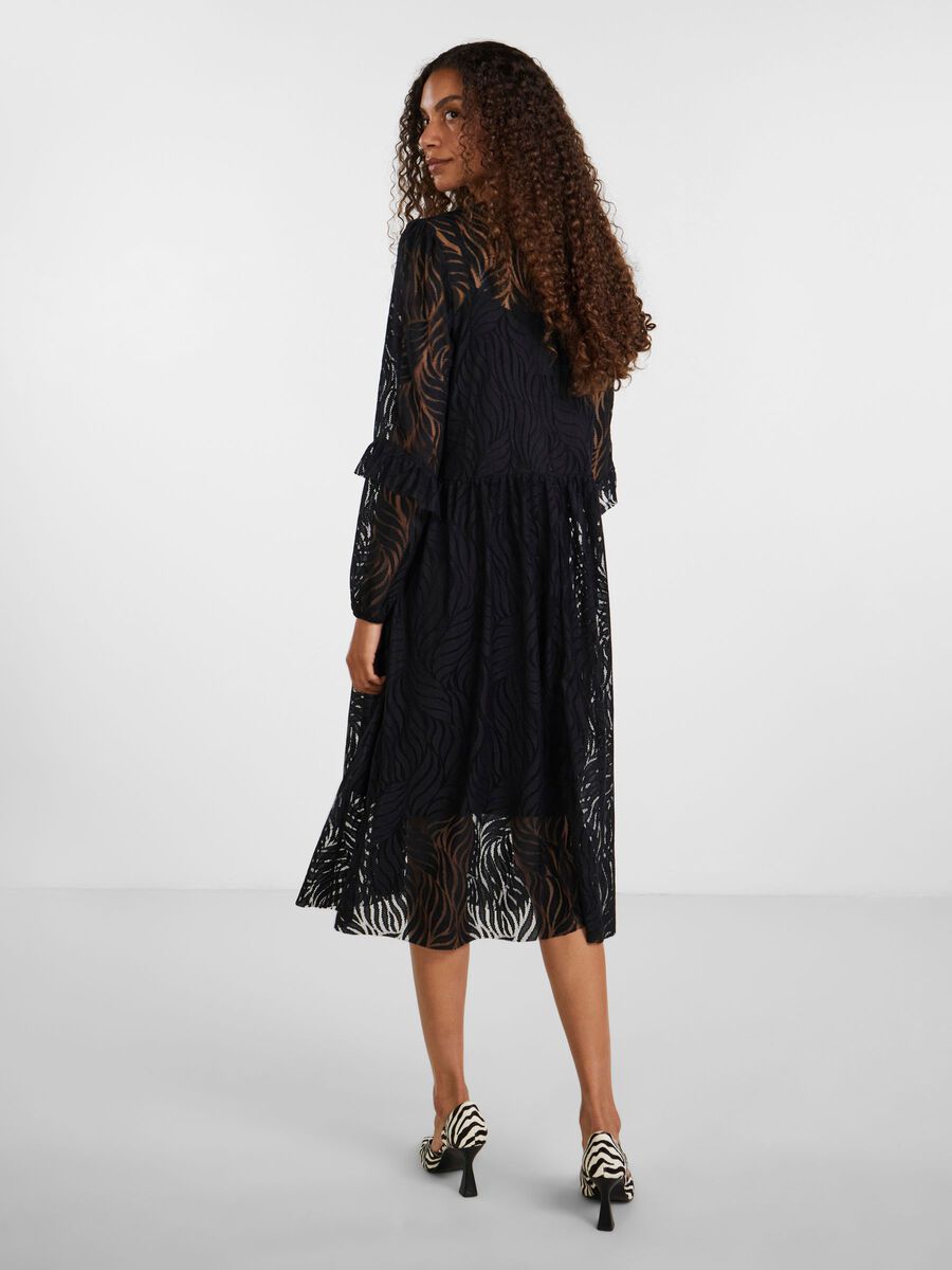 YAS LACE MIDI DRESS, Black, highres - 26011221_Black_004.jpg