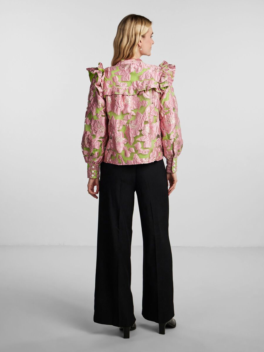 YAS YASPASTELFLOWER SKJORTE, Lime Green, highres - 26030495_LimeGreen_004.jpg