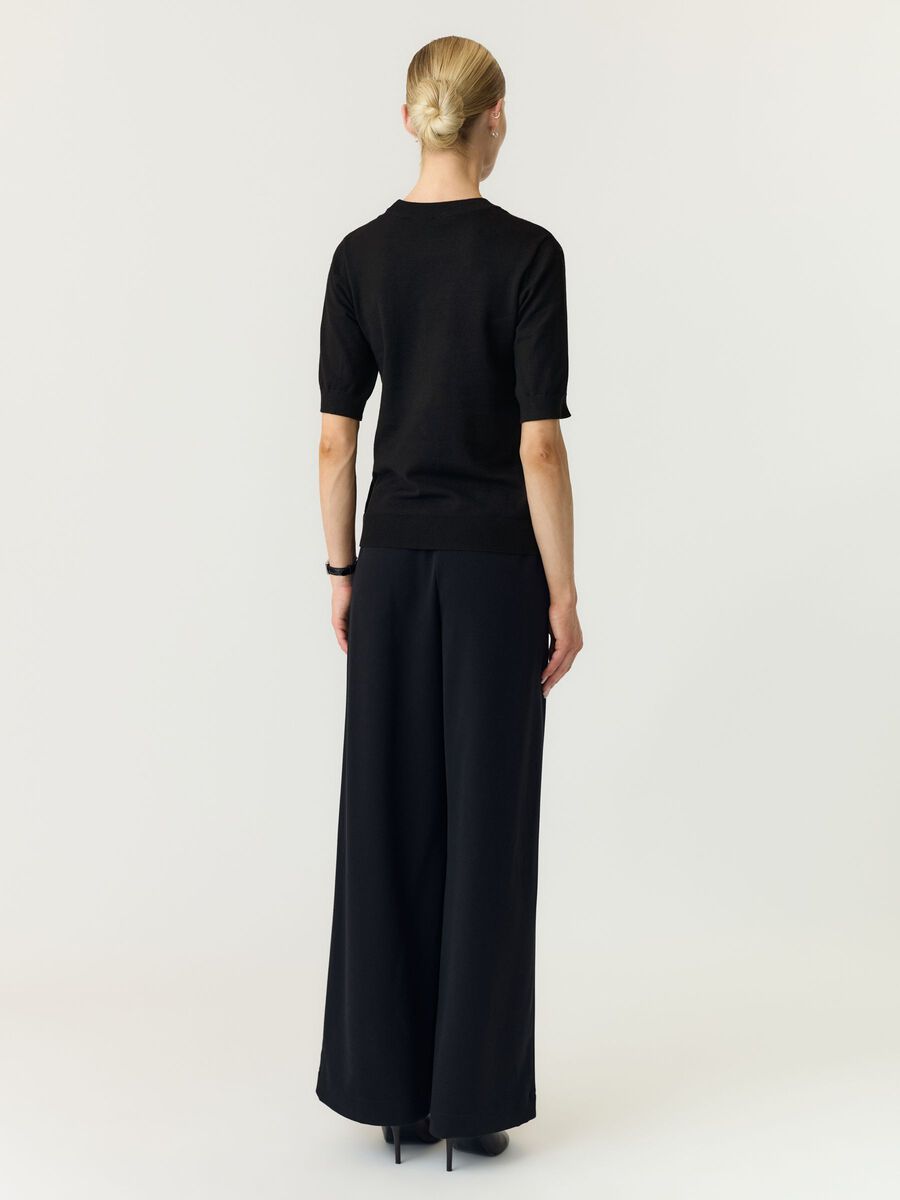 Carousel image 2 YASLENA GEBREIDE TOP, Black