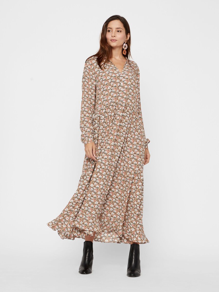 YAS DANDELION CLOCK PRINT PRAIRIE DRESS, Mother of Pearl, highres - 26018529_MotherOfPearl_003.jpg