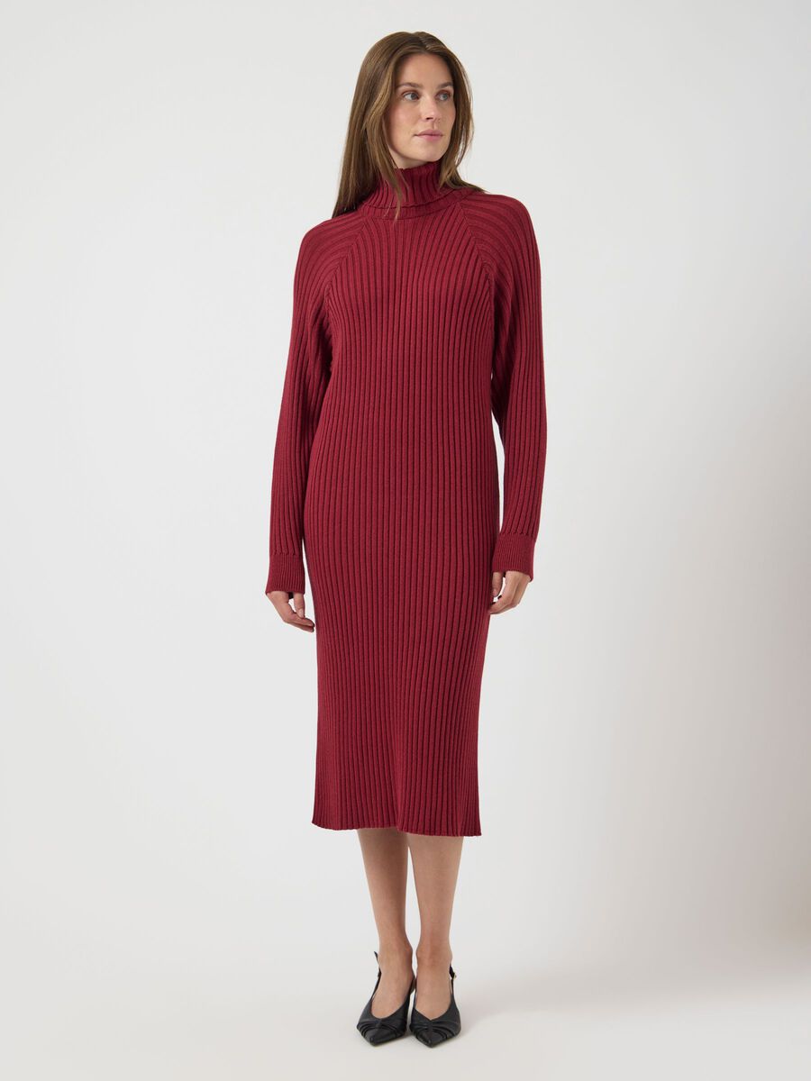 Product carousel image - YASMAVI KNITTED DRESS, Tibetan Red | 1