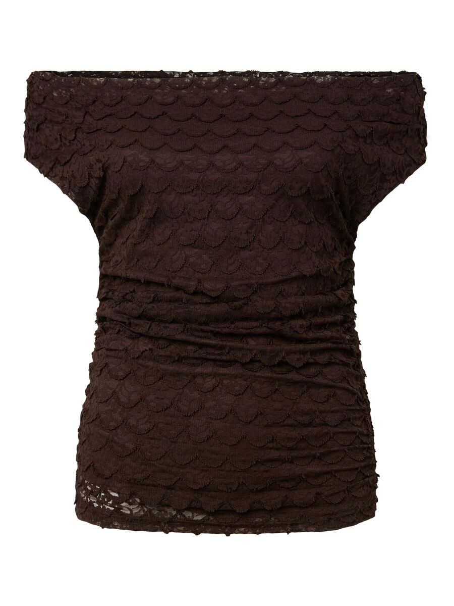 Product carousel image - YASKATANA OFF-SHOULDER TOP, Coffee Bean | 2