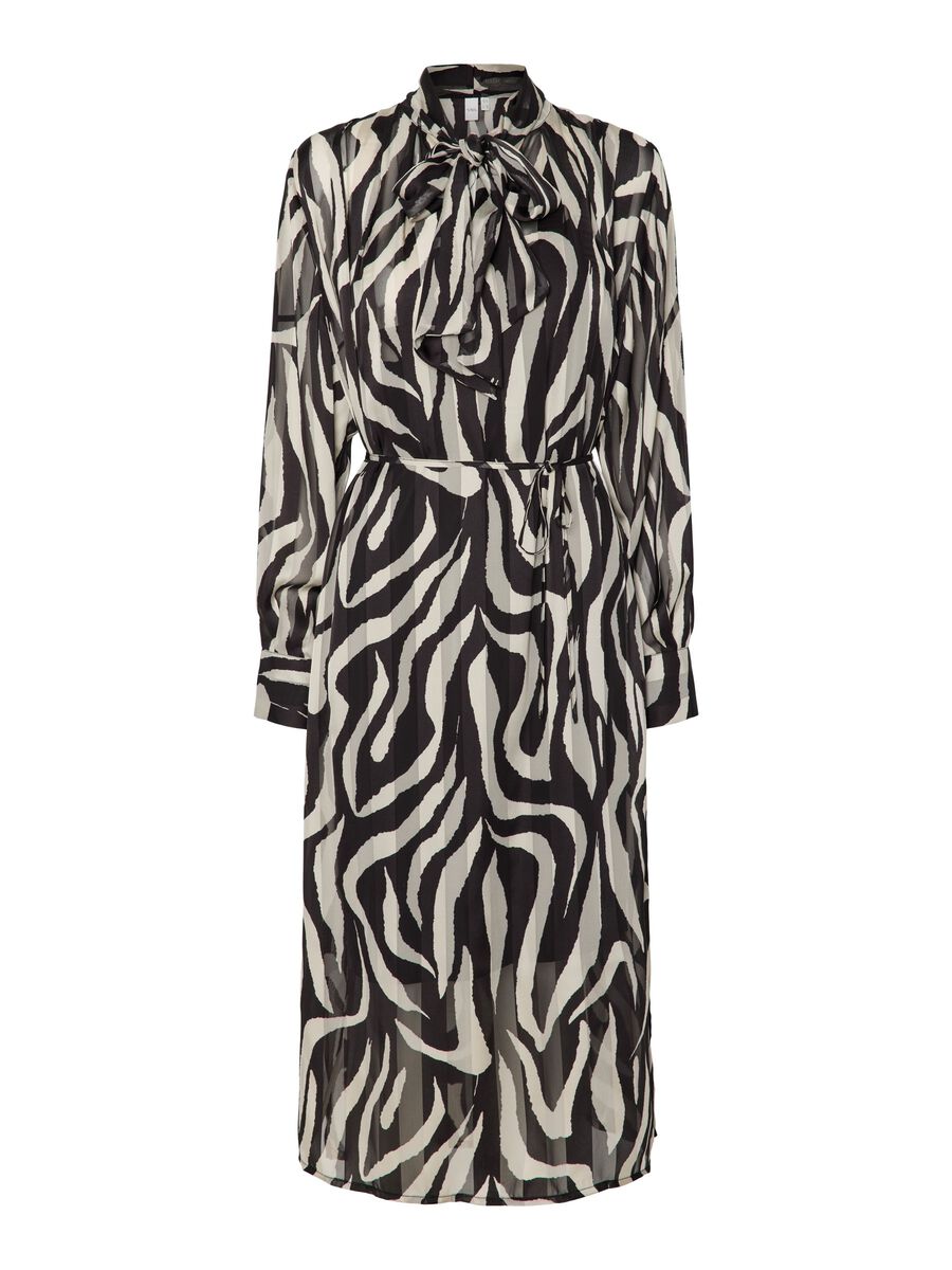 Carousel image - YASTWIGSY TIE NECK MIDI DRESS, Black | 5