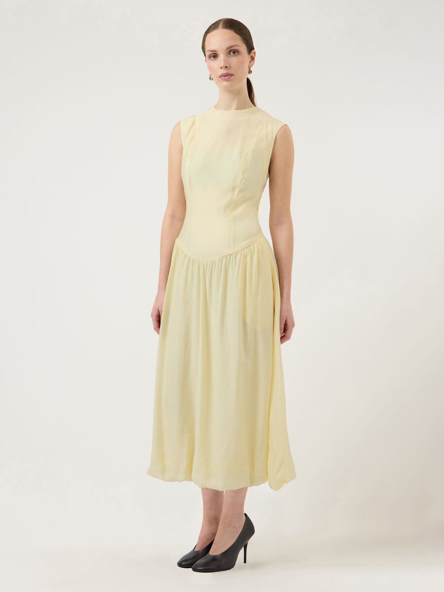 Product carousel image - YASKRISSI ORLO A PALLONCINO VESTITO MIDI, Anise Flower | 1