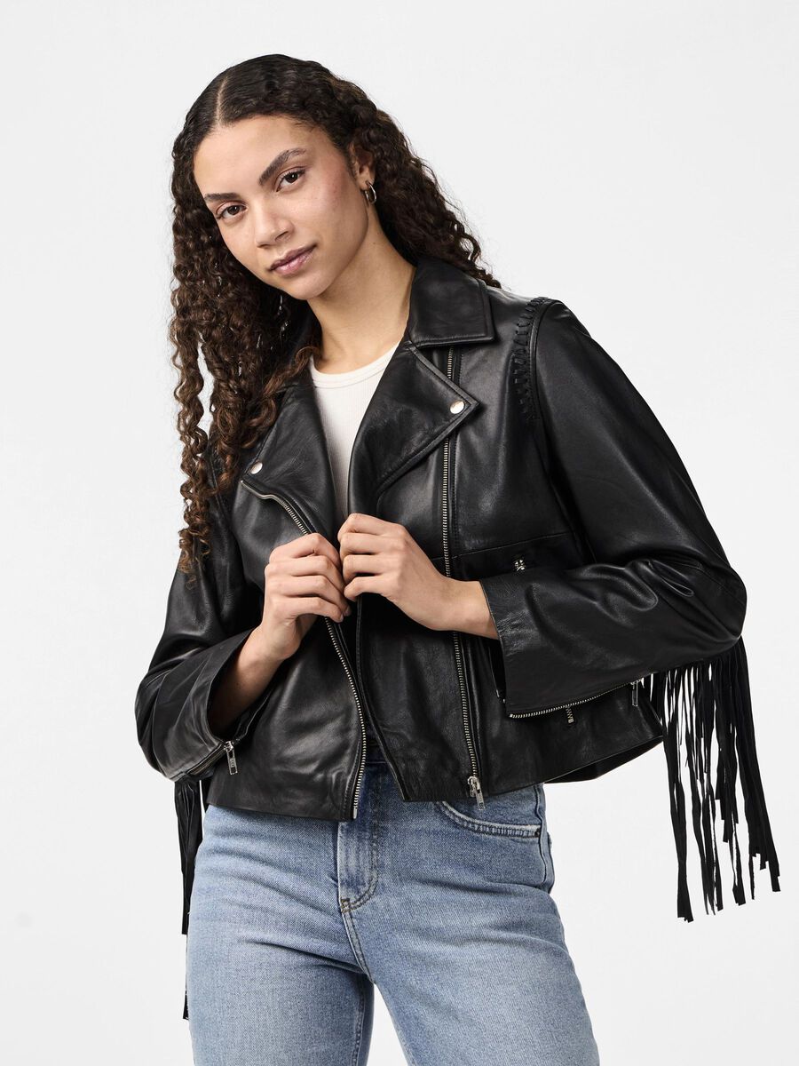 YAS YASFRIMA LEATHER JACKET, Black, highres - 26034447_Black_003.jpg