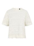 YAS YASDOSE LACE SHORT SLEEVED TOP, Eggnog, highres - 26018615_Eggnog_001.jpg