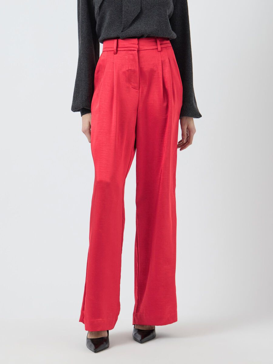 Carousel image - YASVIMA SATIN TROUSERS, Jester Red | 1