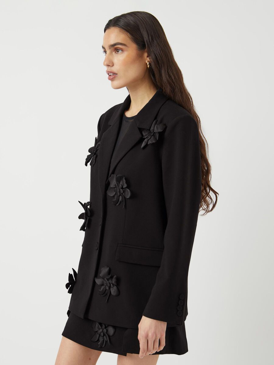 Carousel image - YASFLISRA LS FLOWER BLAZER, Black | 5